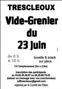 Vide-Grenier. Le dimanche 23 juin 2013 à Trescléoux. Hautes-Alpes. 